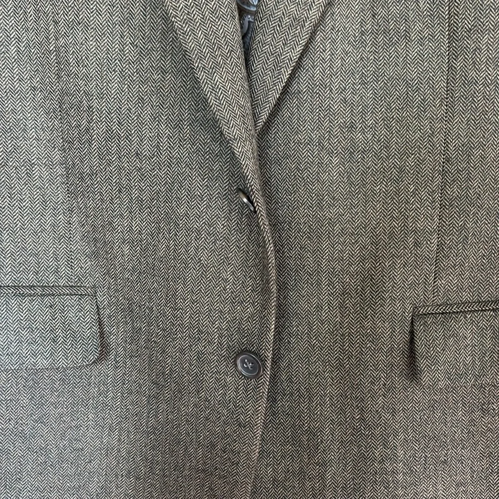 Alan Flusser Herringbone Wool Cashmere Blend Sport Coat 44R